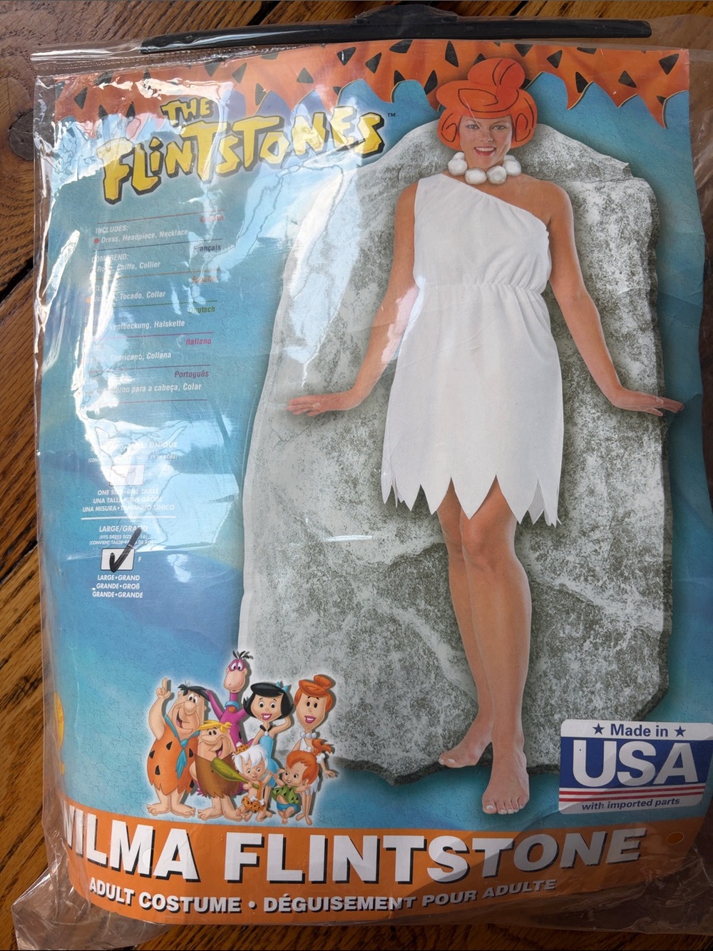 Wilma Flintstone Adult Costume - White